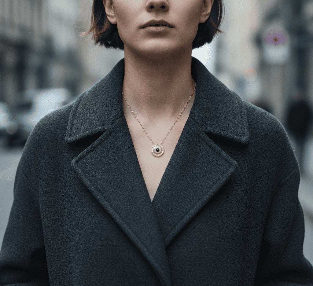 Custom Round Pendant Diamond Hidden Photo Necklace - Hidden Forever