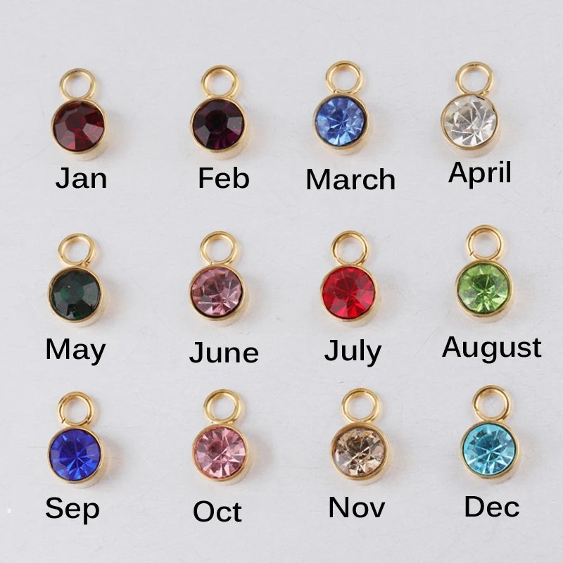 Dangling Initials and Birthstone Necklace - Hidden Forever