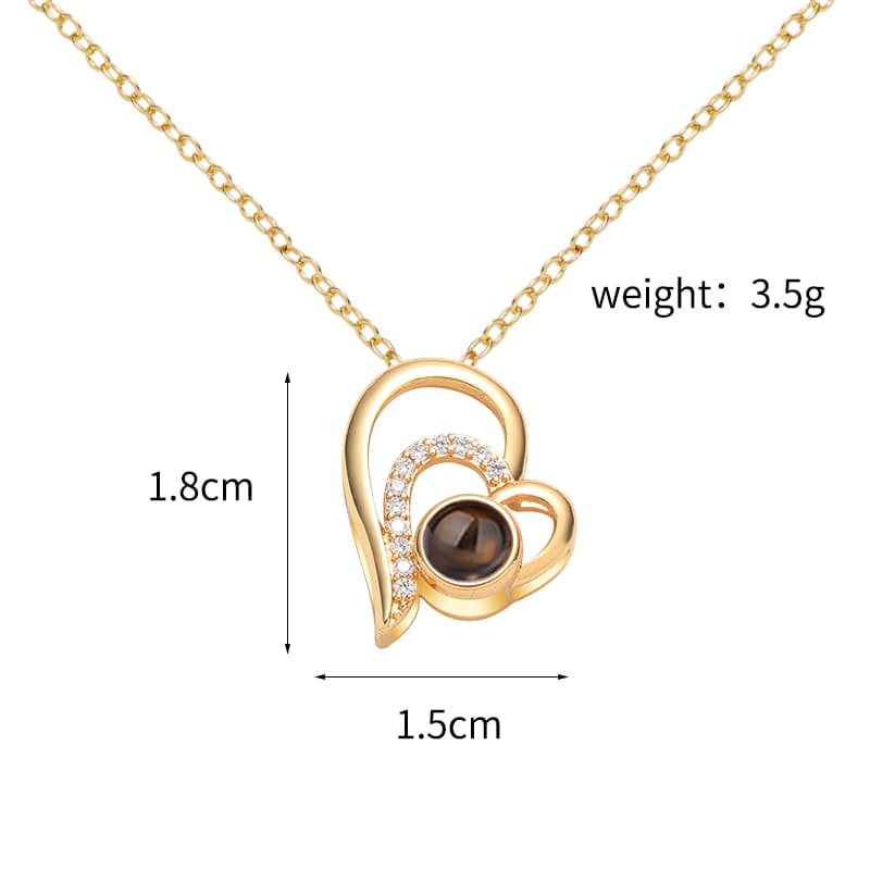 Embrace Heart Memory Projection Necklace - Hidden Forever