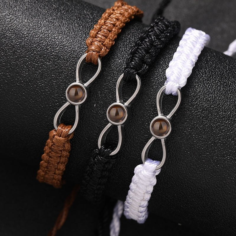 Eternal Connection Macrame Hidden Photo Bracelet - Hidden Forever