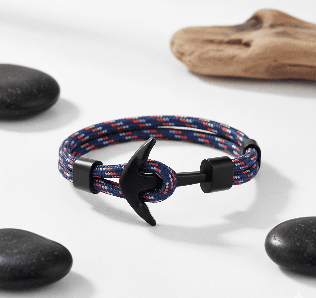 Father & Son Forever Linked Nautical Anchor Bracelet - Hidden Forever