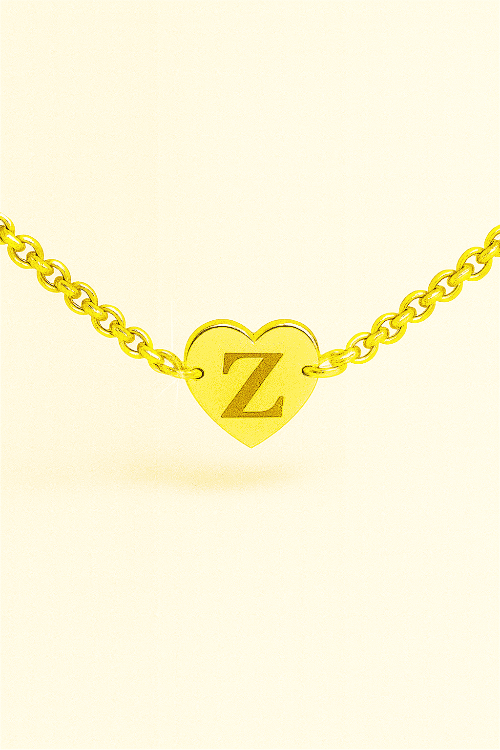 Gold Heart Customise Initial Bracelet - Hidden Forever
