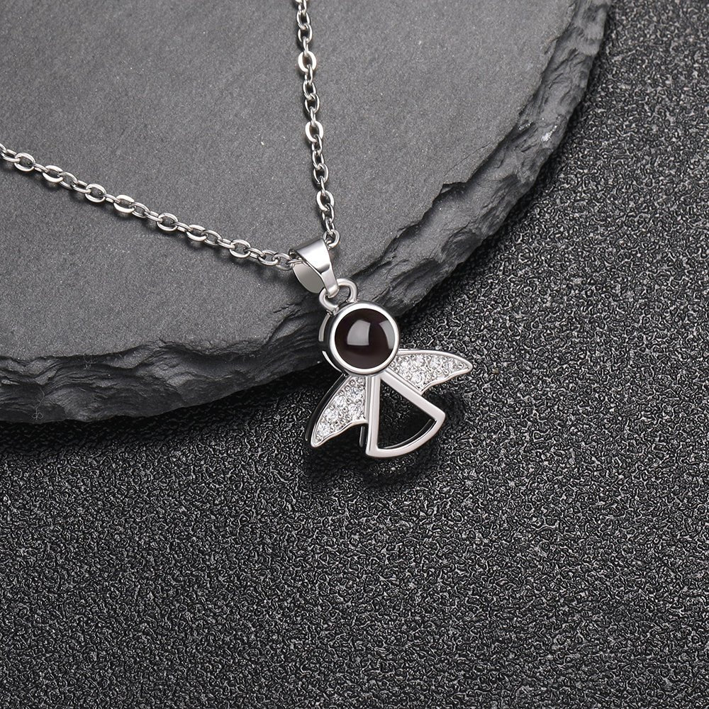Guardian Angel Hidden Photo Necklace - Hidden Forever