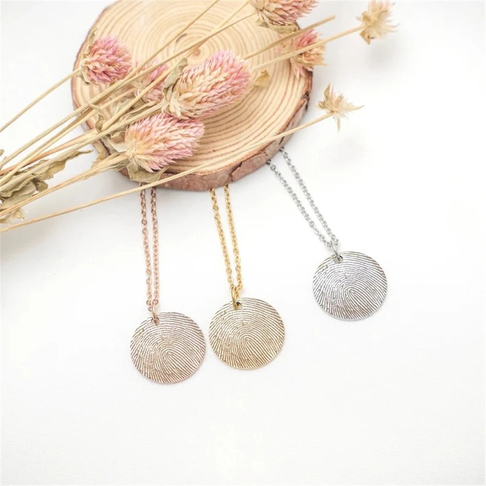 Custom Fingerprint Necklace - Hidden Forever