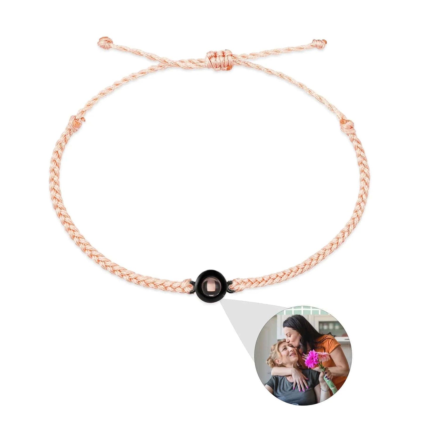 Personalised Minimalist Style Zircon Gem Hidden Photo Bracelet - Hidden Forever