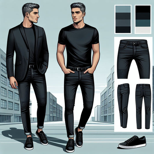 Mens Black Jeans Outfit - Hidden Forever