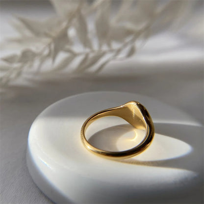 Couple's Sunbeam Signet Ring