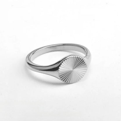 Couple's Sunbeam Signet Ring