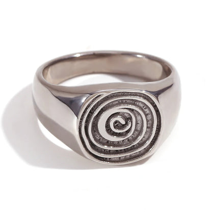 Spiral Signet Ring