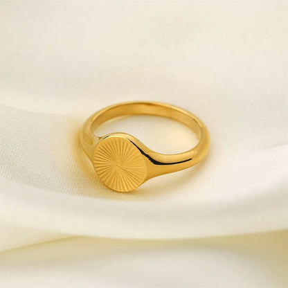 Couple's Sunbeam Signet Ring