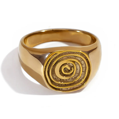 Spiral Signet Ring