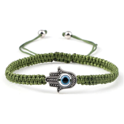 Adjustable Braided Evil Eye Bracelet - Hidden Forever