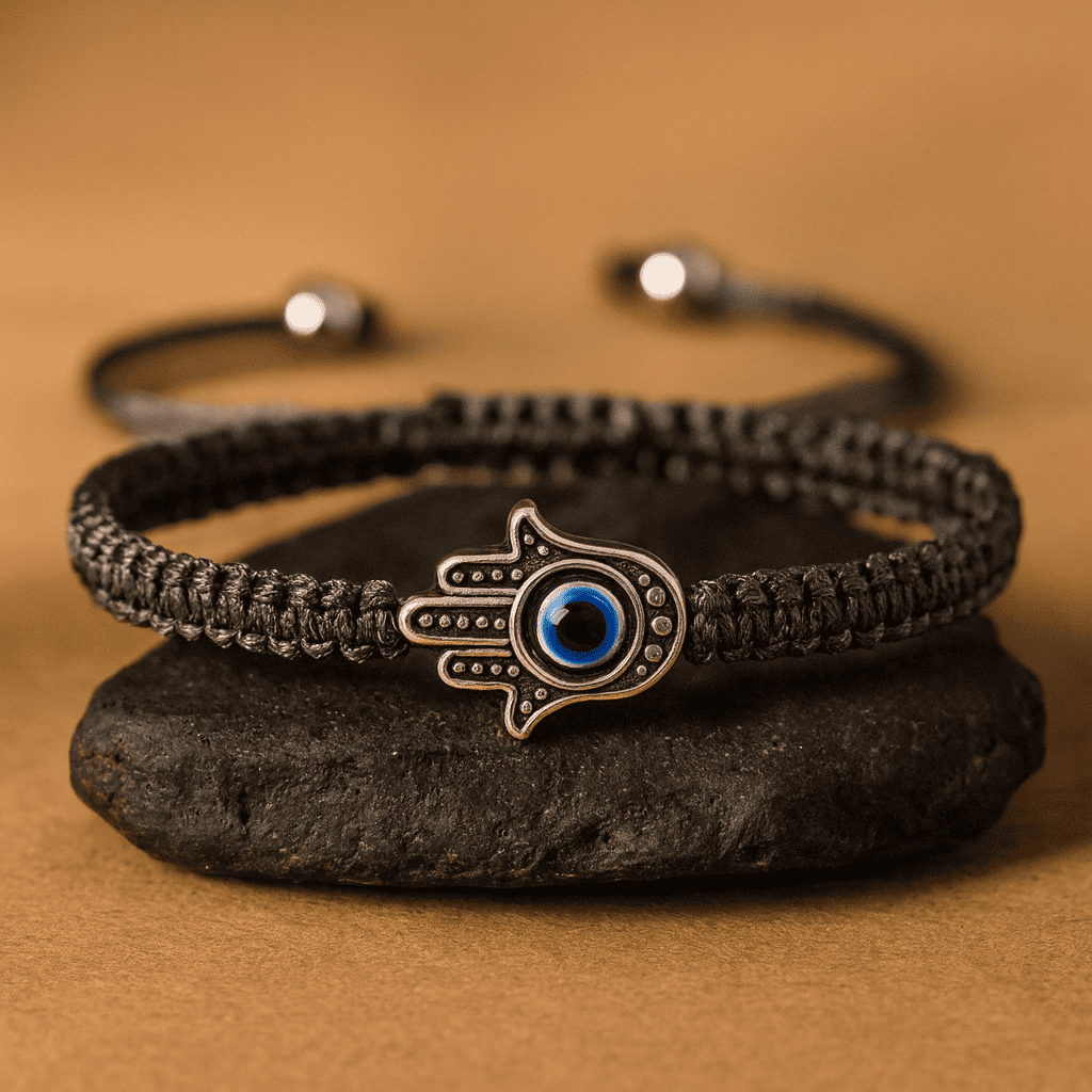 Adjustable Braided Evil Eye Bracelet - Hidden Forever