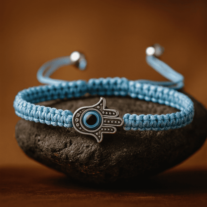 Adjustable Braided Evil Eye Bracelet - Hidden Forever
