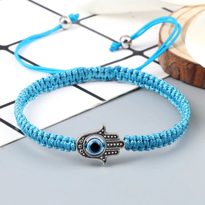 Adjustable Braided Evil Eye Bracelet - Hidden Forever