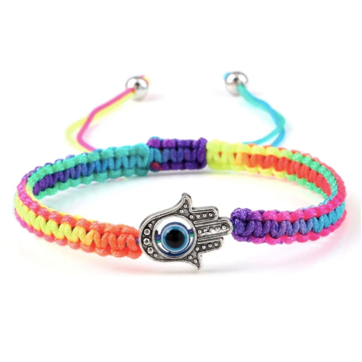 Adjustable Braided Evil Eye Bracelet - Hidden Forever