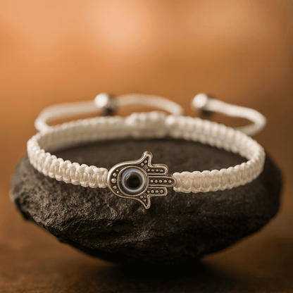 Adjustable Braided Evil Eye Bracelet - Hidden Forever