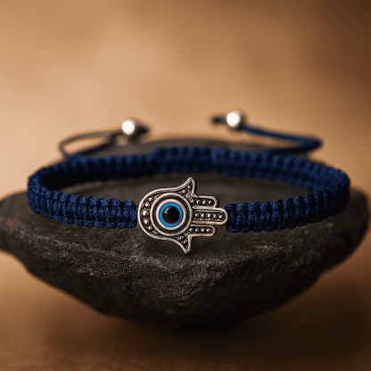 Adjustable Braided Evil Eye Bracelet - Hidden Forever