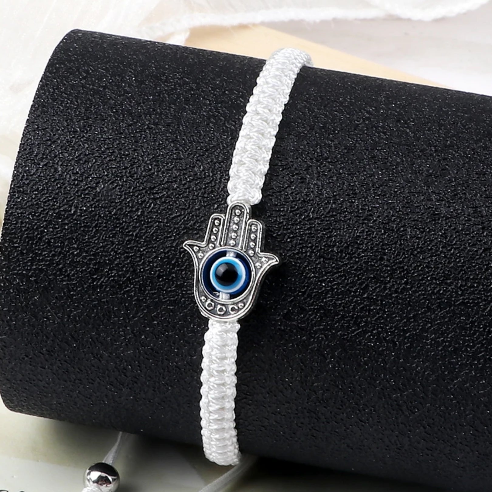 Adjustable Braided Evil Eye Bracelet - Hidden Forever