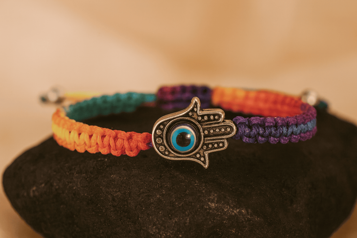 Adjustable Braided Evil Eye Bracelet - Hidden Forever