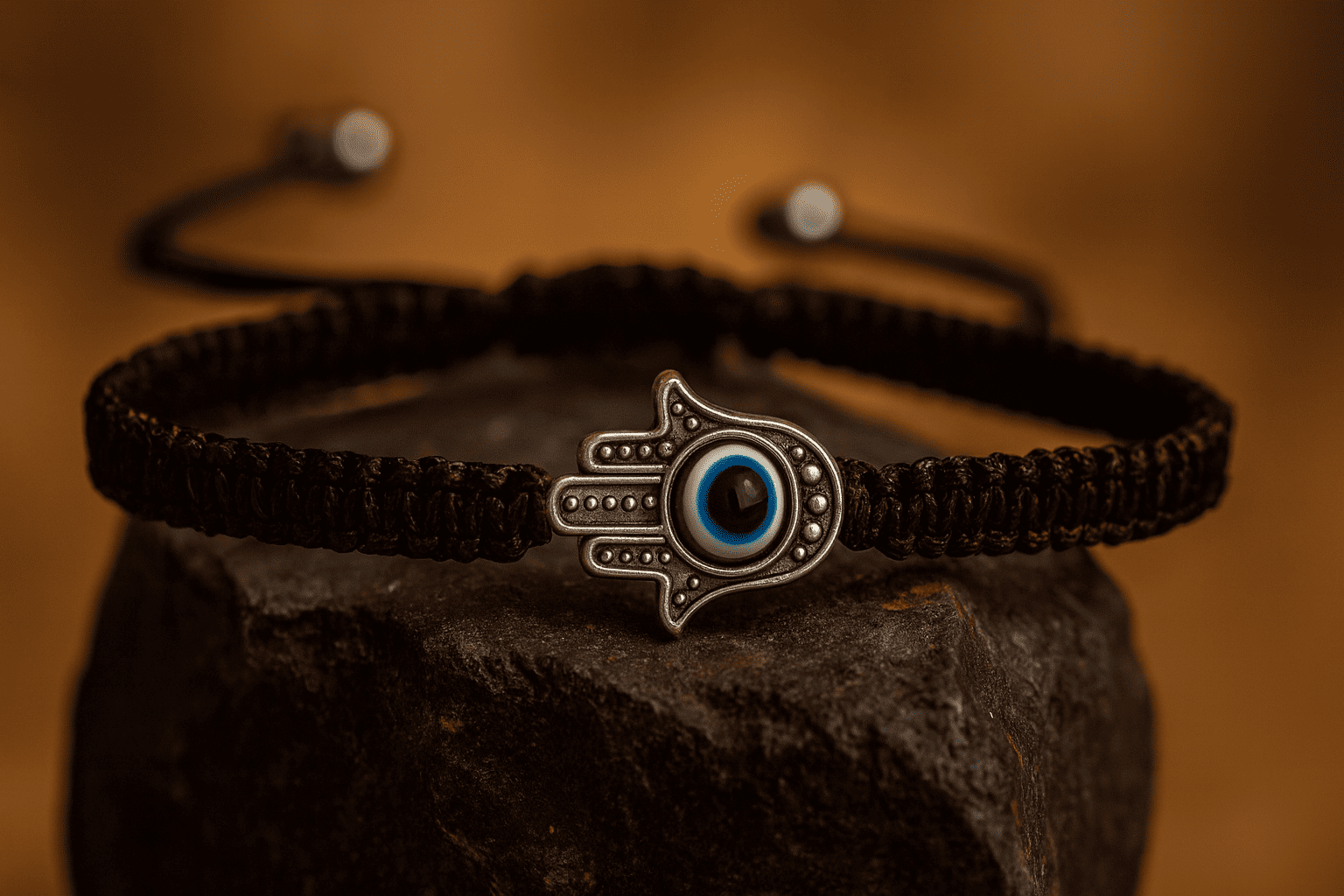 Adjustable Braided Evil Eye Bracelet - Hidden Forever
