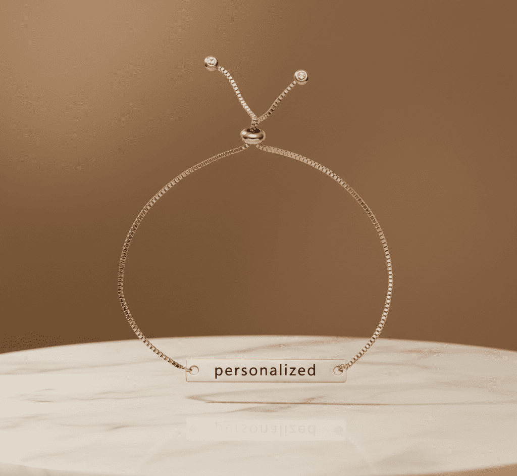 Adjustable Custom Engraved Name Bracelet - Hidden Forever