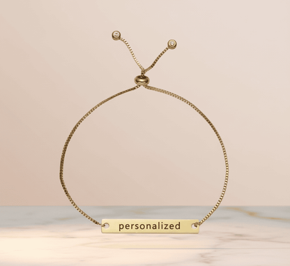 Adjustable Custom Engraved Name Bracelet - Hidden Forever