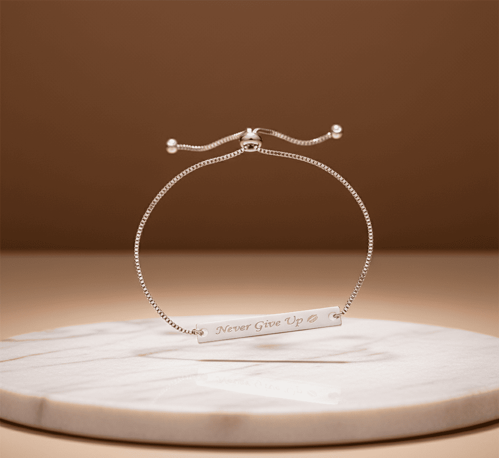 Adjustable Custom Engraved Name Bracelet - Hidden Forever