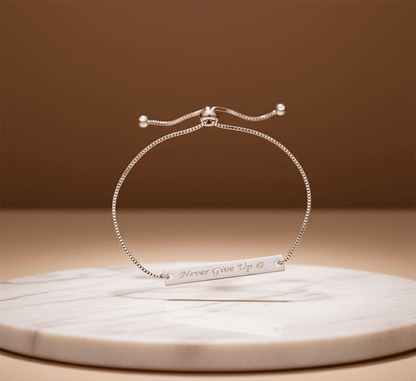 Adjustable Custom Engraved Name Bracelet - Hidden Forever