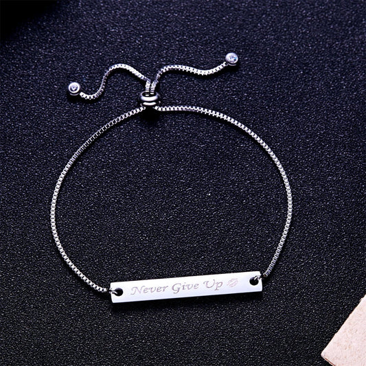 Adjustable Custom Engraved Name Bracelet - Hidden Forever