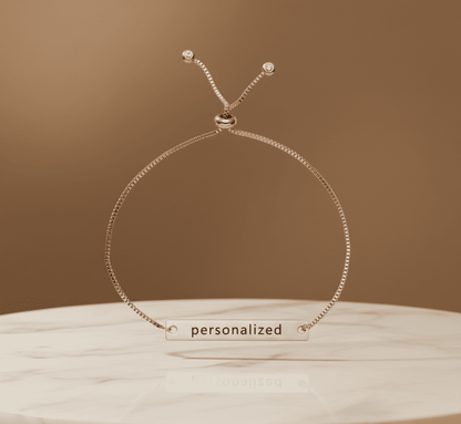 Adjustable Custom Engraved Name Bracelet - Hidden Forever