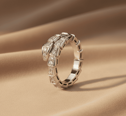 Adjustable Zircon Serpent Ring - Hidden Forever