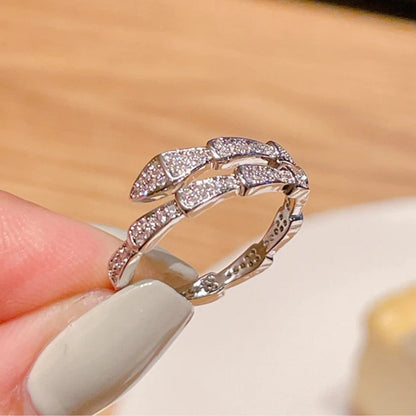 Adjustable Zircon Serpent Ring - Hidden Forever