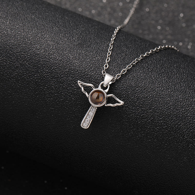 Angel Cross Memory Projection Necklace - Hidden Forever