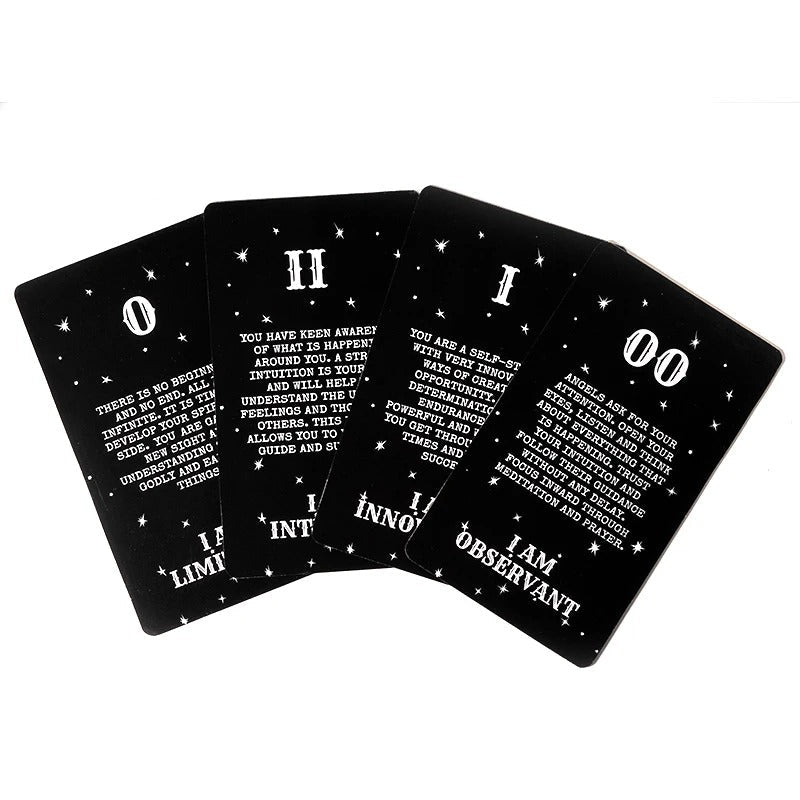 Angel Number Messages & Affirmation Oracle Deck, 53 Cards, Gold Gilded Edge - Hidden Forever