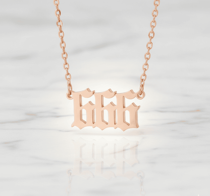 Angel Number Necklace - Hidden Forever