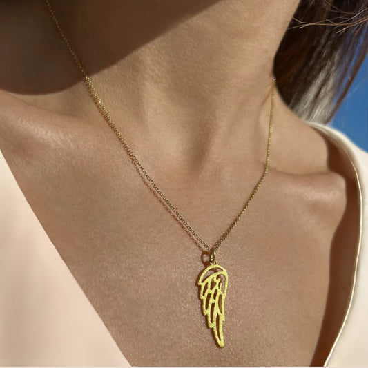 Angel Wing Charm Necklace - Hidden Forever