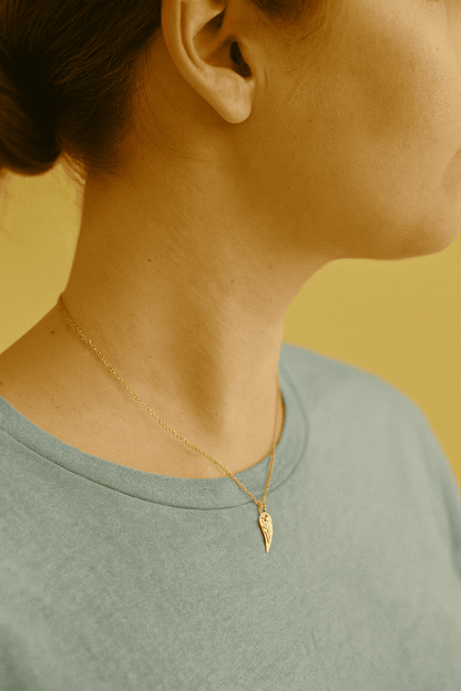 Angel Wing Charm Necklace - Hidden Forever
