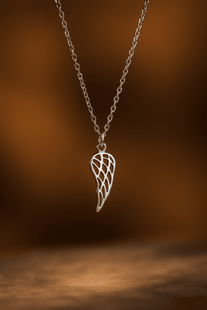 Angel Wing Charm Necklace - Hidden Forever