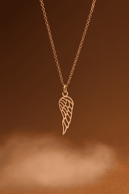 Angel Wing Charm Necklace - Hidden Forever