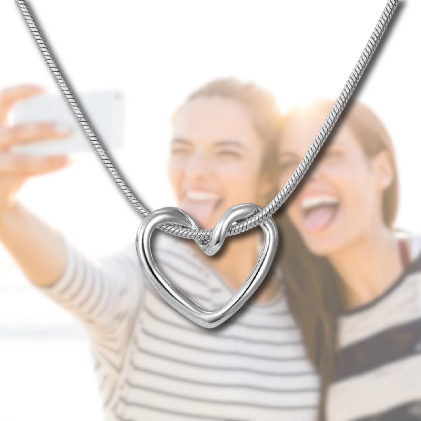 Best Friends Entwined Heart Necklace - Hidden Forever