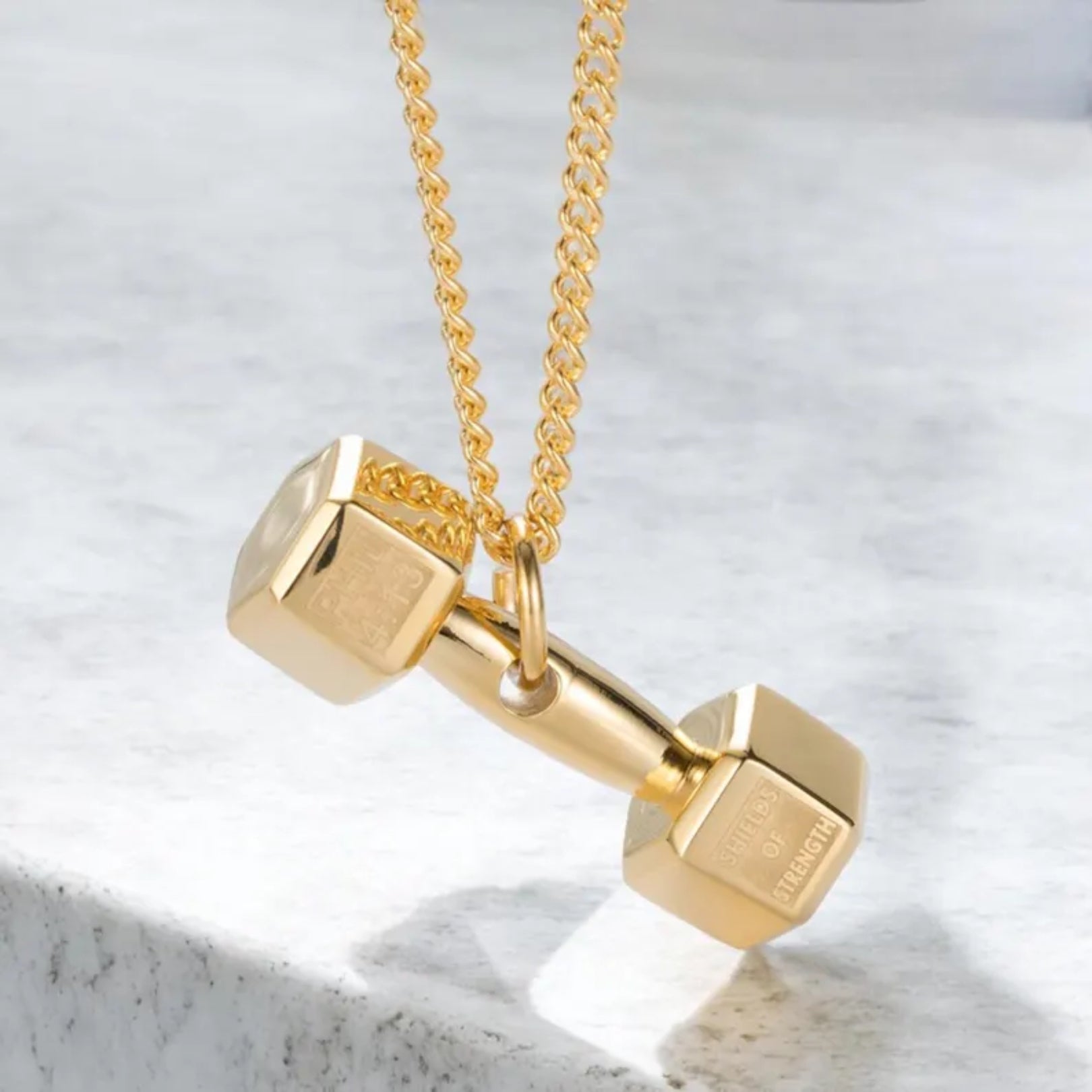 Best Friends FitCharm Dumbbell Necklace - Hidden Forever