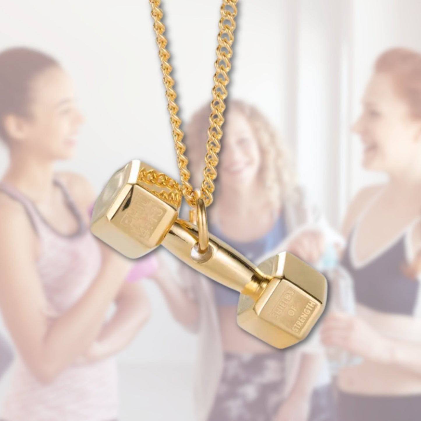 Best Friends FitCharm Dumbbell Necklace - Hidden Forever