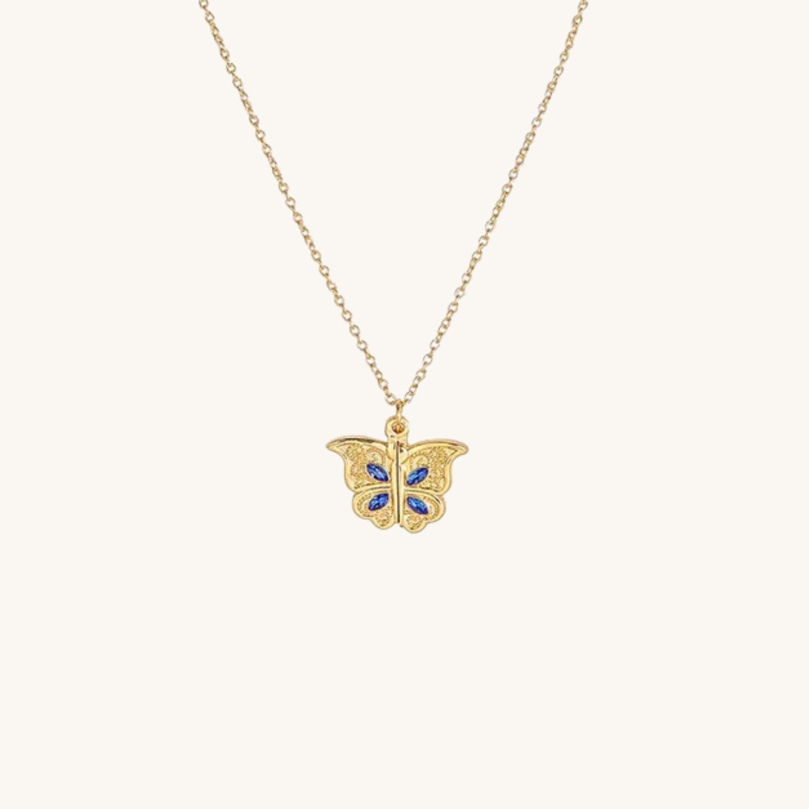 Best Friends Heart Butterfly Necklace - Hidden Forever