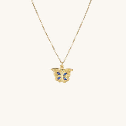 Best Friends Heart Butterfly Necklace - Hidden Forever