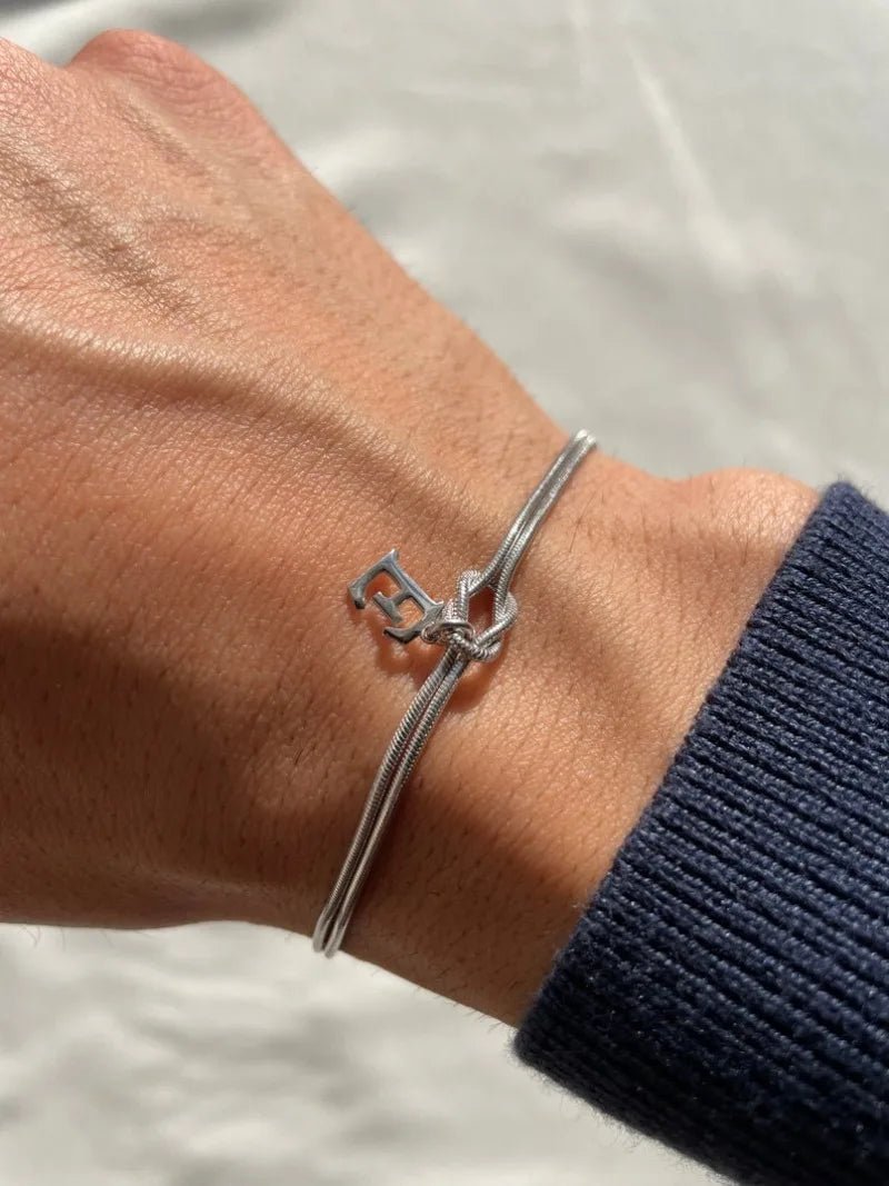 Bestfriends Bond Initial Letter Knot Bracelets - Hidden Forever