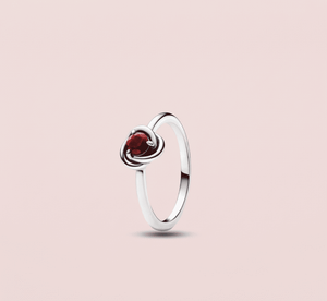 Birthstone Eternity Circle Ring - Hidden Forever