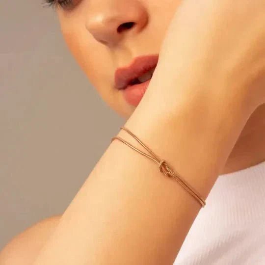 Boyfriend and Girlfriend Bond Knot Bracelets - Hidden Forever