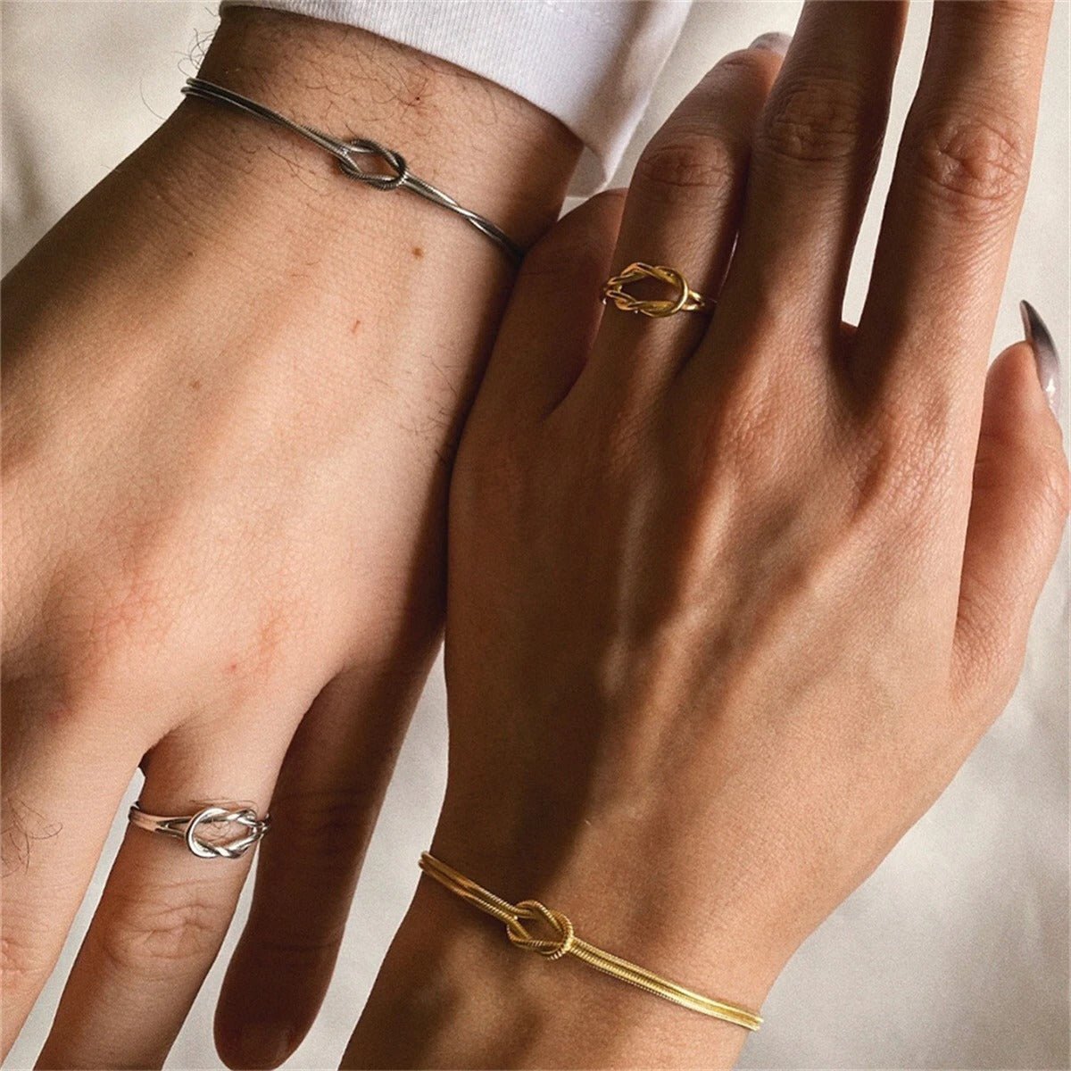 Boyfriend and Girlfriend Bond Knot Bracelets - Hidden Forever