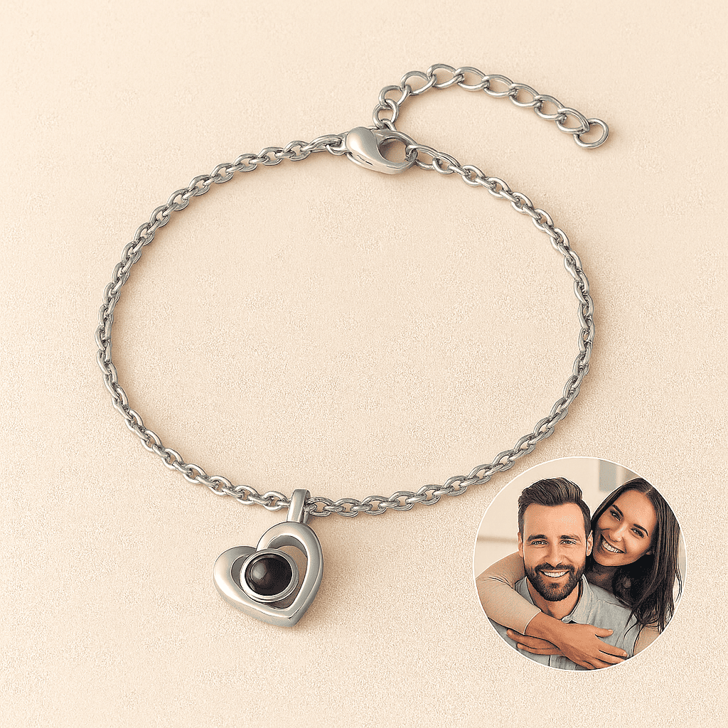 Bracelet With Picture Inside | Custom Projection Photo Bracelet - Hidden Forever
